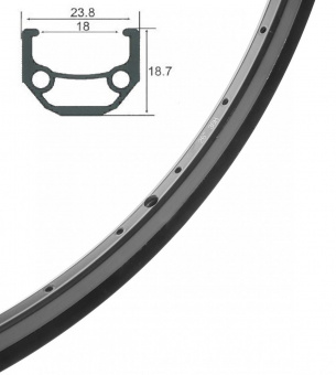 Обод 26" HLQC-08A 14Gх36Н алюм., серебристый, арт. 330130