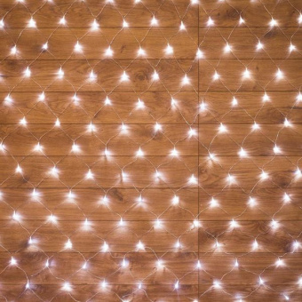 Гирлянда для улицы СЕТКА  "Мерцание" ш 2,0* в 1,5 м 192 ламп LED. прозрач. провод, Белый (возможност фото