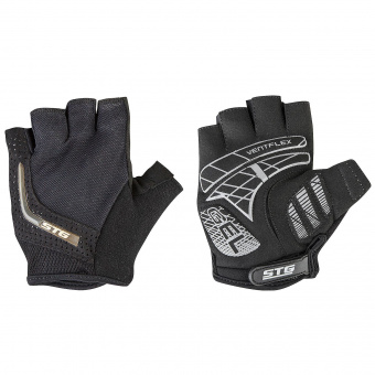 Перчатки STG, мод.AI-03-176,unisex, летние,черные/серые,на липучке,размер XL