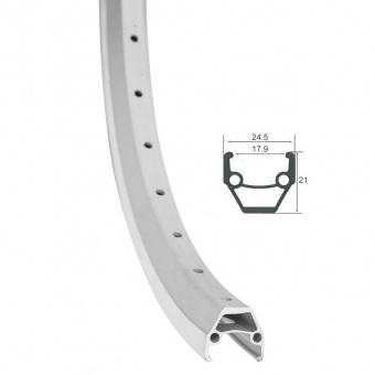 Обод 26" HLQC-02AB 14Gх32Н двойной фрезерованный, алюминиевый черный, арт. 330137