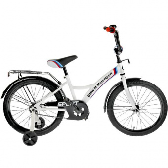 Велосипед подр 20" BMW БЕЛ/ЧЕРН gw-тип багажн страх кол звон *1 ST20065-GW фото