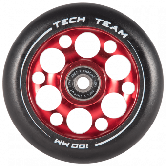 Колесо для самоката X-Treme 100мм форма Drilled красн