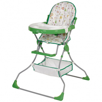 Стульчик д/кормл 252 Лесные друзья ЗЕЛЕНЫЙ Polini kids *1 0001710-05 фото