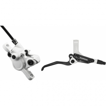 Тормоз диск. Shimano M355, BL(лев)/BR(пер.), пласт. кол., 1000мм, цв. белый
