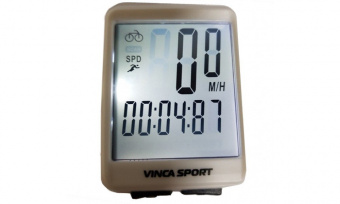 Компьютер беспроводной, 12 функций, белый с черным, инд.уп. Vinca Sport