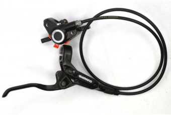 Тормоз диск. Shimano M355, BL(лев)/BR(пер.), пласт. кол., 1000мм, цв. черный