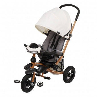 Велосипед-коляска 3 кол Stroller trike 10x0 AIR Car МОЛОЧ ЗОЛОТ. МЕТАЛЛИК 641491 фото