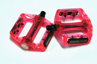 Педали FEIMIN FP-801red,110*100мм,BMX,база пластик,стальная ось,327гр,красные,подшипник